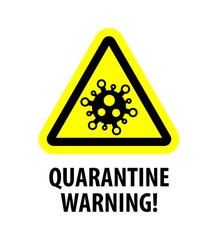 Obraz premium Quarantine biohazard Sign biological activity threat. Stop coronavirus.