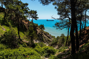 Hiking in picturesque places on the wild beach and camping. The outskirts of the resort of Gelendzhik and the neighboring city of Novorossiysk.