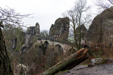 Bastei bridge in Saxon Germany