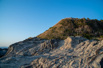 荒崎海岸の景色　夕暮れ