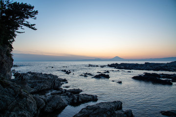 荒崎海岸の夕焼け