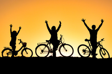 crowded family group and cycling trip © emerald_media