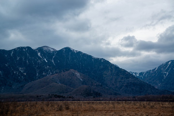 山岳風景　戦場ヶ原　曇り