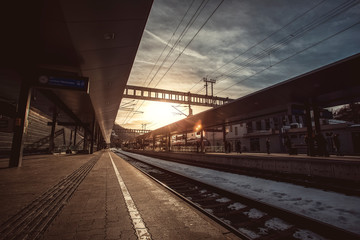 Fototapeta na wymiar Feldkirch Bahnhof