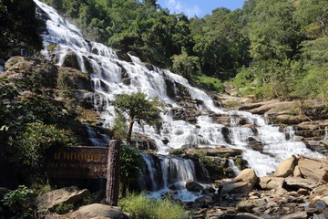 Fototapeta na wymiar Mae Ya waterfall at Doi Inthanon national park, Chiang Mai, Thailand