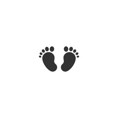 Black kids or baby feet and foot steps. New born, pregnant or coming soon child footprints.