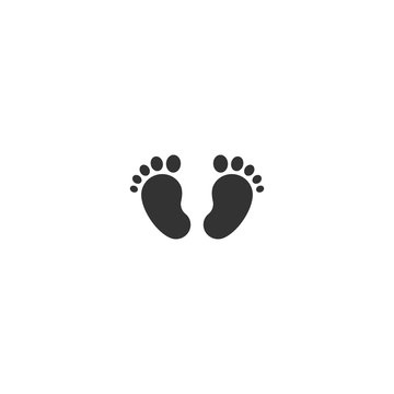 Black kids or baby feet and foot steps. New born, pregnant or coming soon child footprints.