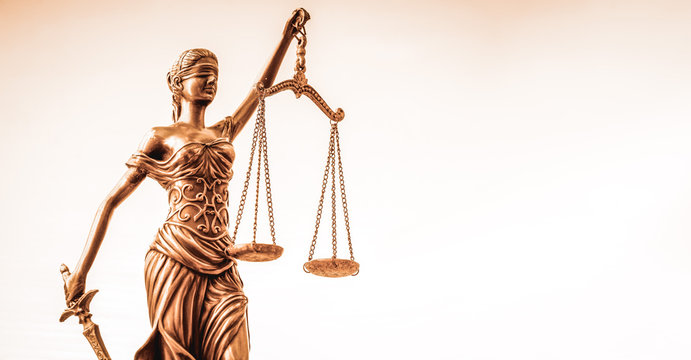 Scales of justice, legal law concept image