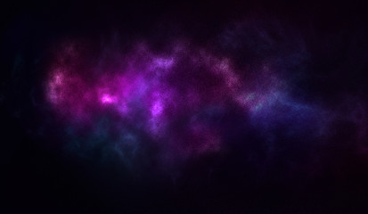 Cosmic illustration. Colorful space background with stars © WhataWin