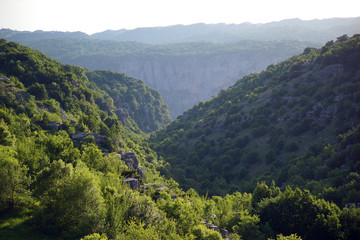 beautiful view of the gorge near Beloi Viewpoint in the parkos nationale of Vikos-Aoos