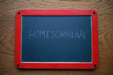 Chalkboard with Homeschooling Lettering, Corona