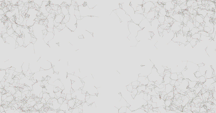 Network Mesh Random Procedural Art background illustration