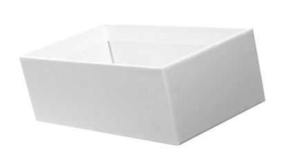 Open and empty gift box isolated on white background, with clipping path