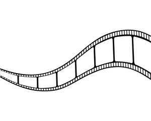 Film strip frame . Photo, cinema or movie negative. Vector illustration.