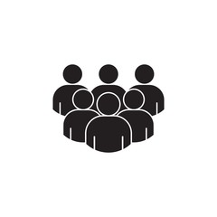 People icon, crowd team symbol, Vector illustration