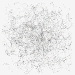 Network Mesh Random Procedural Art background illustration