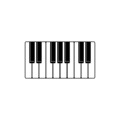 Naklejka premium Piano keyboards Icon vector Isolated on White Background