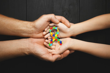 mental health care concept. puzzle, jigsaw pattern