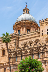 Fototapeta na wymiar Dome of the Palermo Cathedral, Sicily