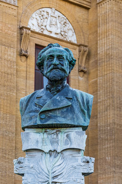 Giuseppe Verdi Statue In Palermo