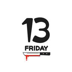 Friday 13 Grunge Illustration With Numerals . Vector Mystic Symbol.