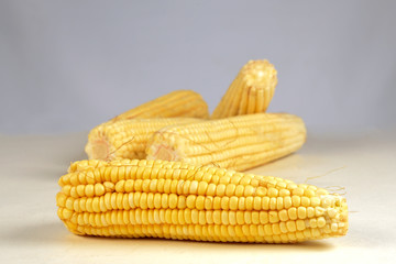 natural healthy cereal vegetable corn isolated on white background