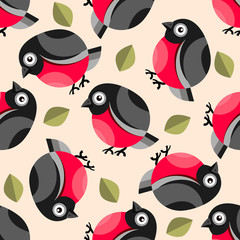 Ornament Vector. Floral And Bird Pattern. Seamless. Pattern Textiles, Fashion Print, Seamless Birds