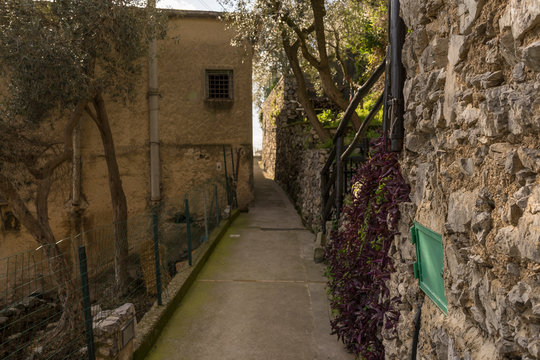 Walking through Nocelle village in Amalfi coast, Campania, Italy