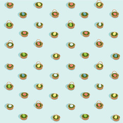 Social distancing concept for Easter during COVID-19 coronavirus outbreak seamless pattern