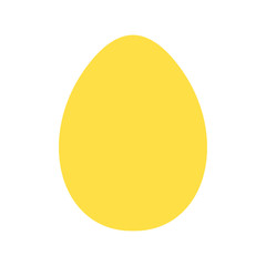 Yellow egg vector icon on white background.