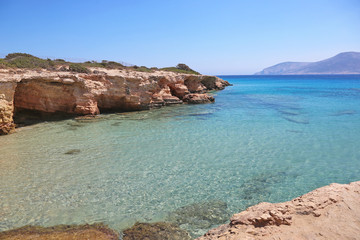 Fototapeta na wymiar beach scenery of Ano Koufonisi island Cyclades Greece 