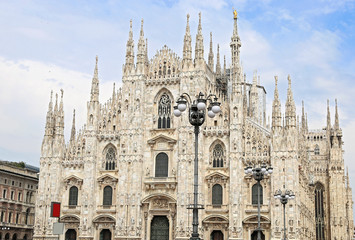 Fototapeta na wymiar the cathedral of Milan Italy - famous italian architecture landmarks