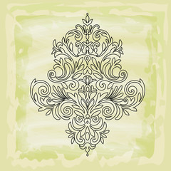 vector damask patterns for greeting cards and wedding invitations