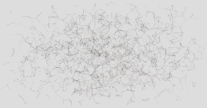 Network Mesh Random Procedural Art background illustration