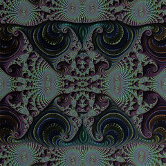 Abstract, computer, fractal design. Fractals are infinitely complex patterns that are self-similar at different scales. 3D-rendering.