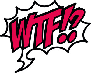 wtf exclamation cartoon style speech bubble