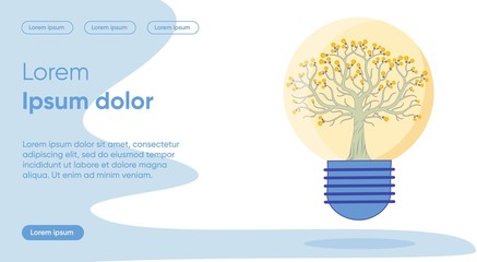 Fresh Idea Birth Flat Landing Page Vector Template