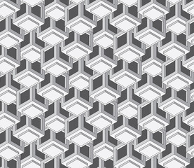Decorative seamless gray grid or wall