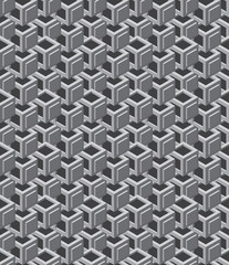 Decorative seamless gray grid or wall