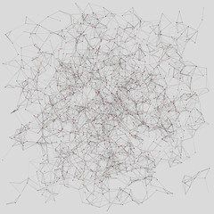 Network Mesh Random Procedural Art background illustration