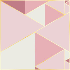 Vector template square cards made of triangles.