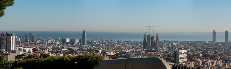 Panoramic view of the city of Barcelona