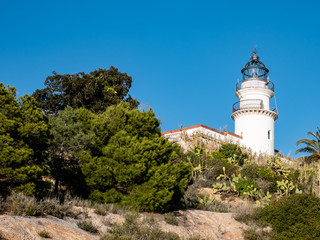 Fototapeta na wymiar Lighthouse in Calella Barcelona Spain
