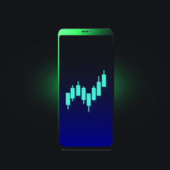 mobile phone with social media icons vector