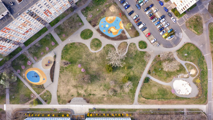 Budapest 15. district drone view