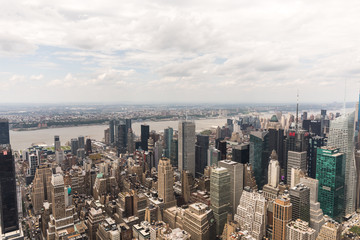 manhattan panorama - obrazy, fototapety, plakaty