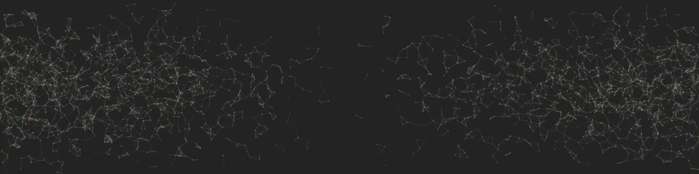 Network Mesh Random Procedural Art background illustration