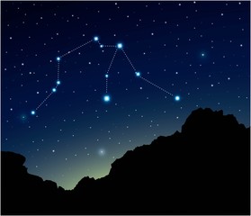 Constellation Aquarius in deep space
