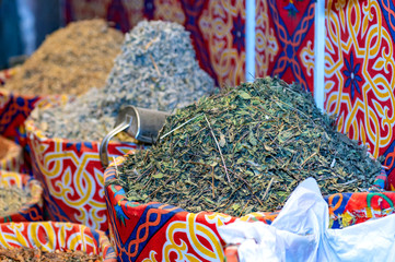 spices in an oriental store
