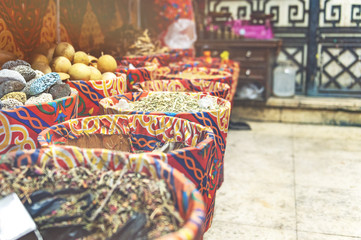 spices in an oriental store